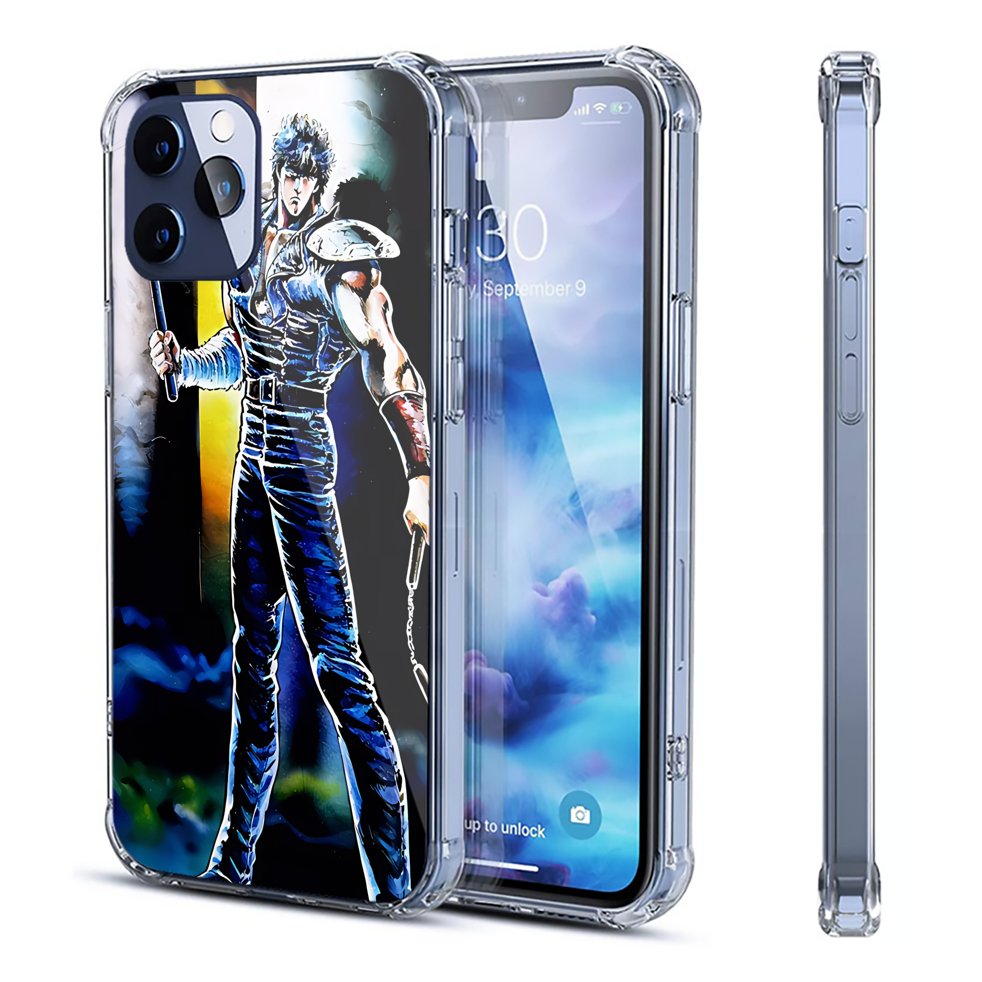 （画像用） 北斗の拳 Fist of the North Star 【iPhone 12シリーズ対応】透明スマホケース（クリアソフトケース）
